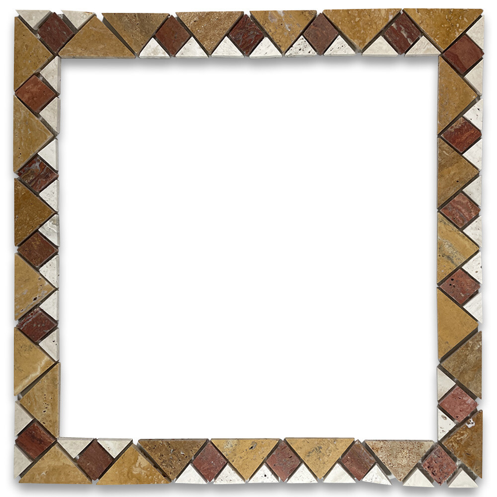 B0002P Marble Mosaic Border Listello Tile Chloe Gold 1.6×7.9 Polished Accent