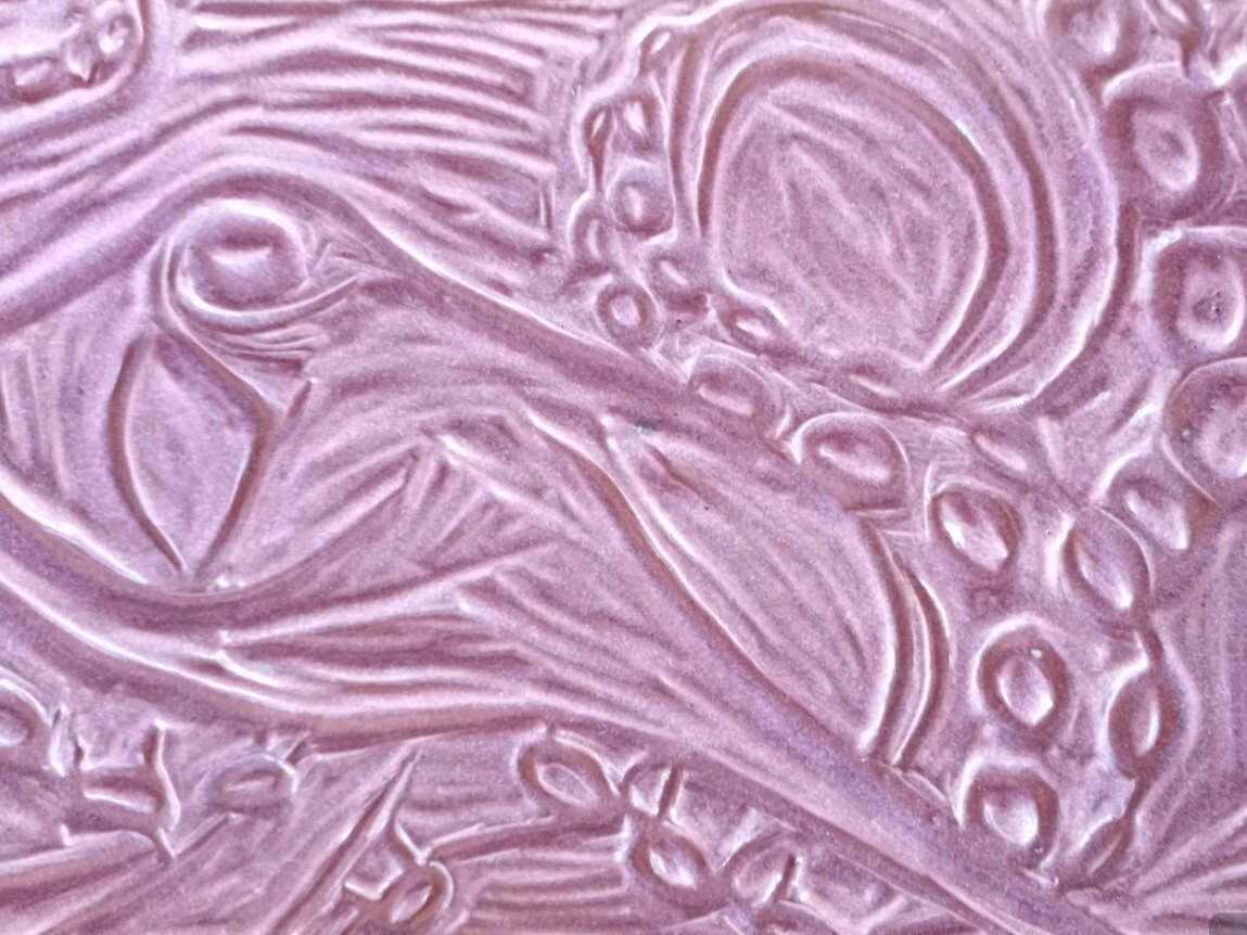 Artistic Octopus Ceramic Tile 10″×5″ Pink Relief Pattern Nautical