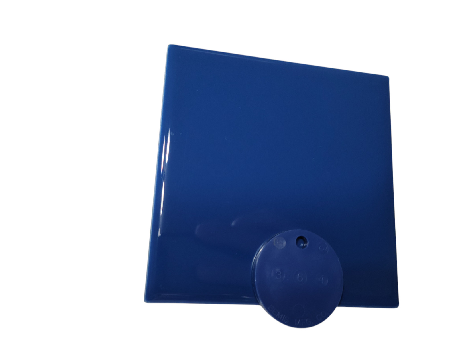 Colonial Blue Ceramic Tile 4.25 in Shower Backsplash Subway Mid Century Modern