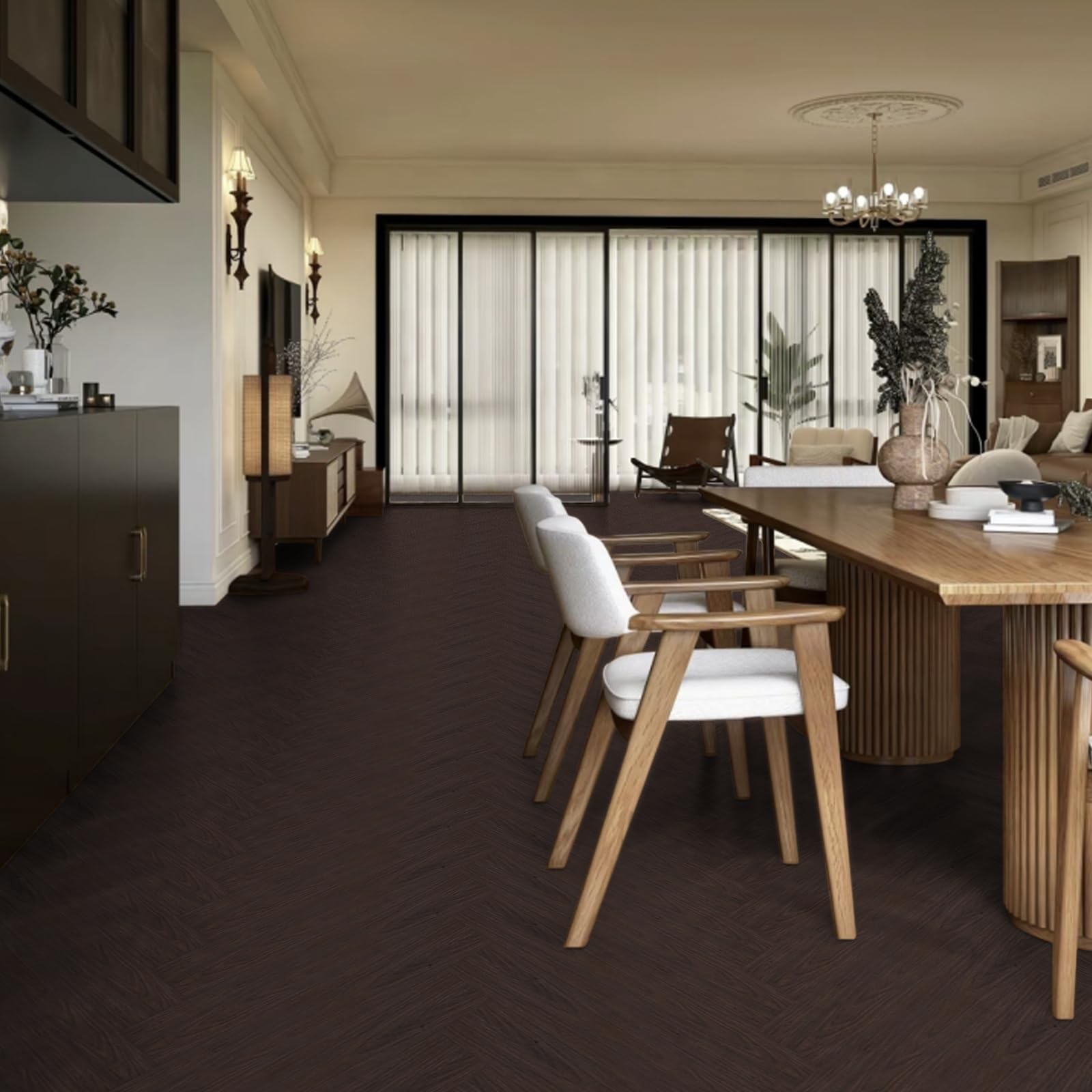Elffloor Peel and Stick Flooring,Vinyl Flooring Waterproof,Wood Grain Look Se…