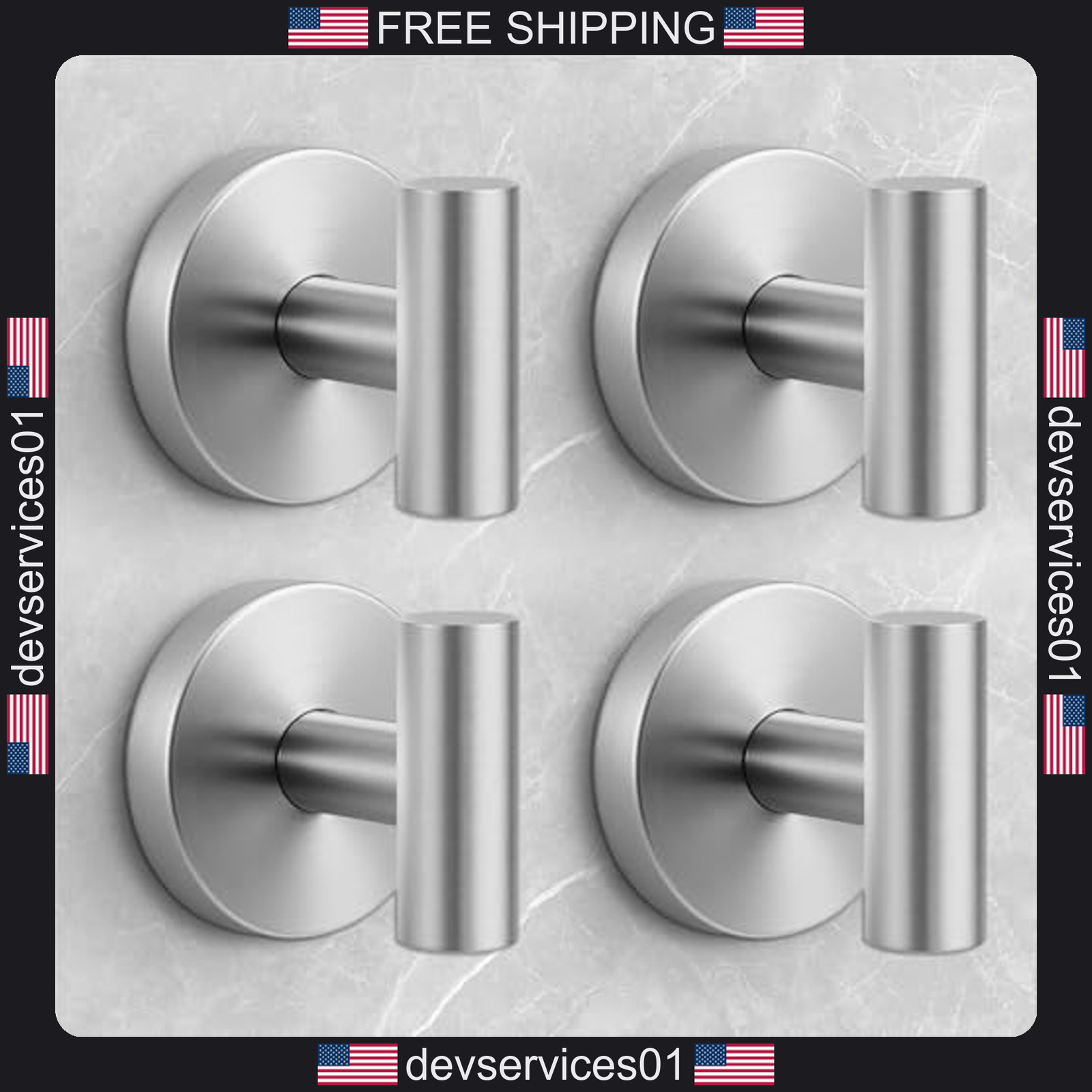 4 Pack Shower Suction Cup Hooks for Bathroom Glass Tile