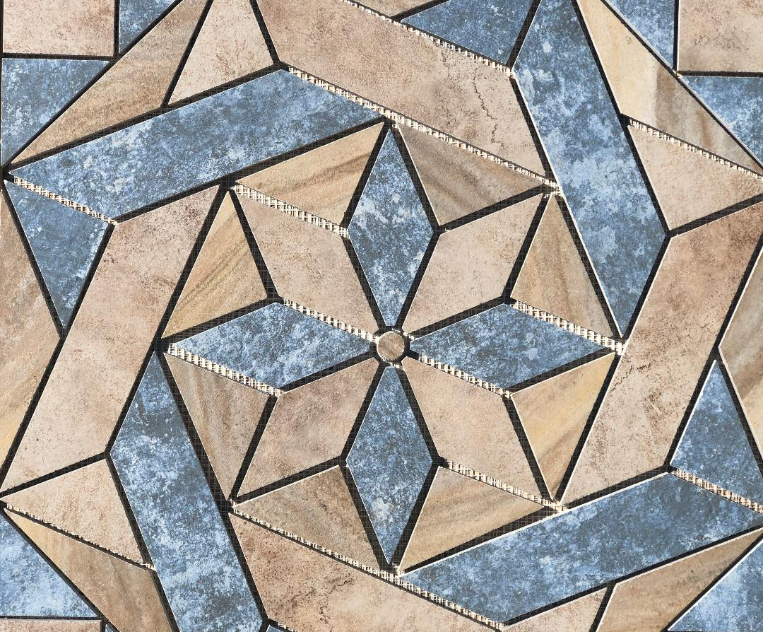 44 5/8″ X 45 5/8″ Tile Medallion – Lowes Mesa Beige & Happy Floors French Qtr