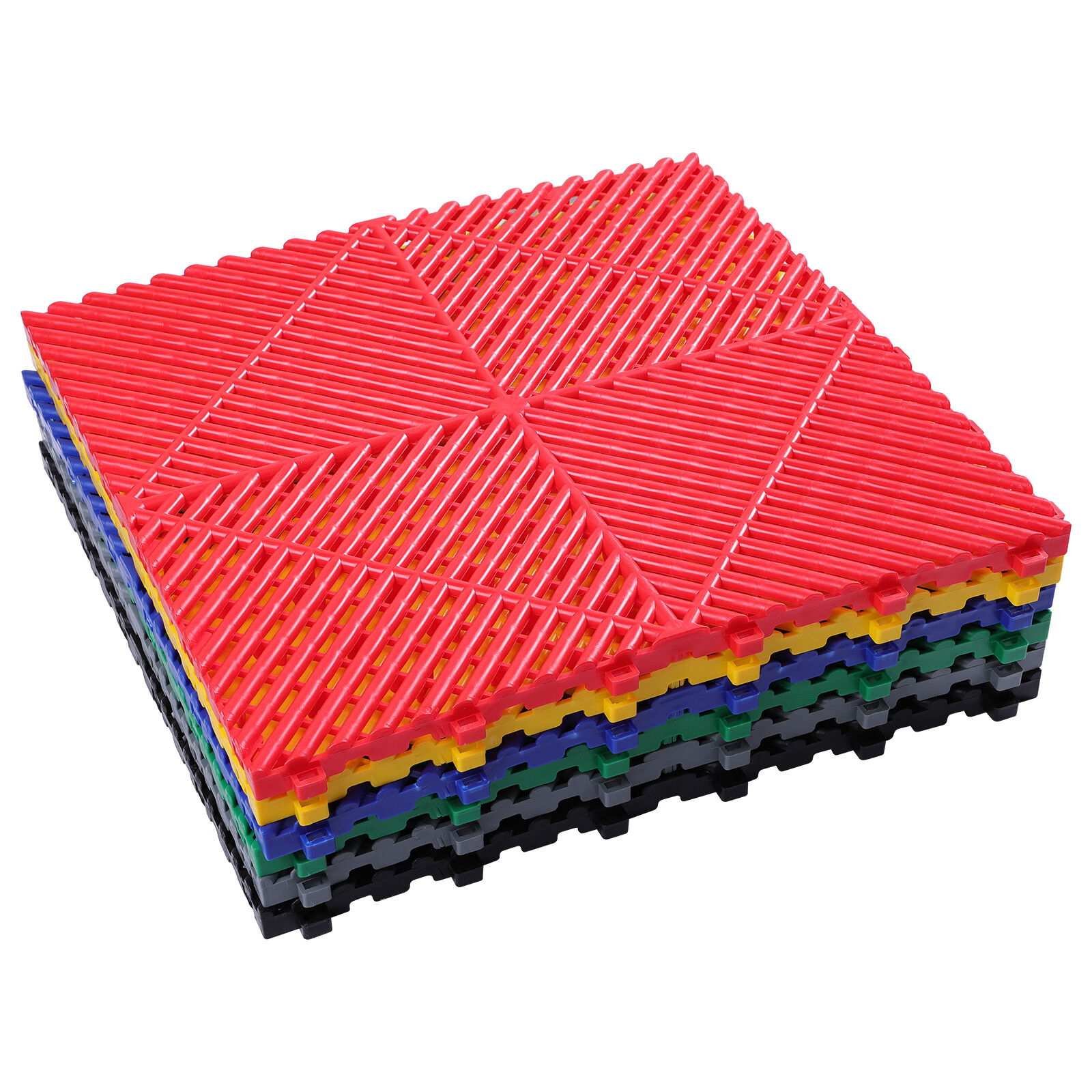 34pcs 16inch Interlocking Garage Tiles Non-Slip Flooring Mats 0.7in Extra Thick