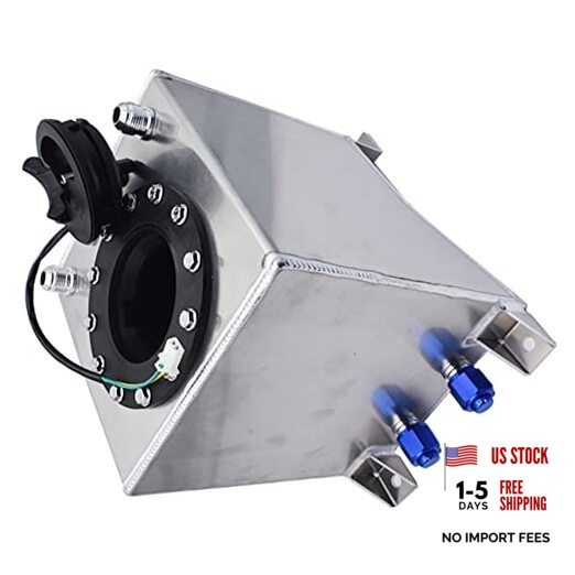 2.5 Gallon 9.5L Fuel Cell Tank Aluminum Polished Racing Street Drift Strip 1