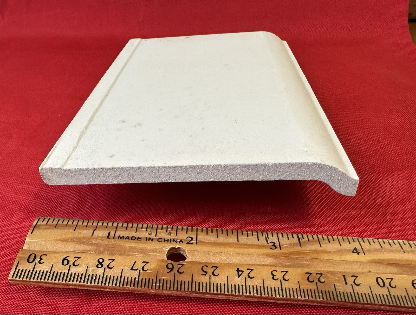 1 pc. Light Blue: 3-3/4″ X 6-1/8″ Ceramic Cove Base Tile, florida Co. Flat Top