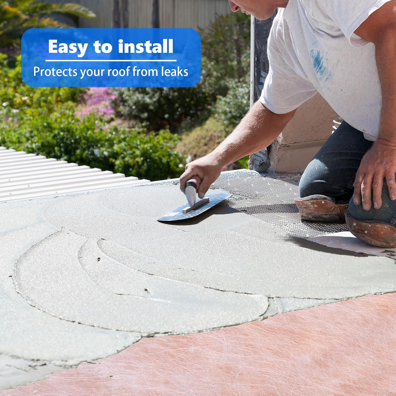 Premium Waterproof PE Fabric Tile Underlayment 325 Sq Ft for Wet Areas