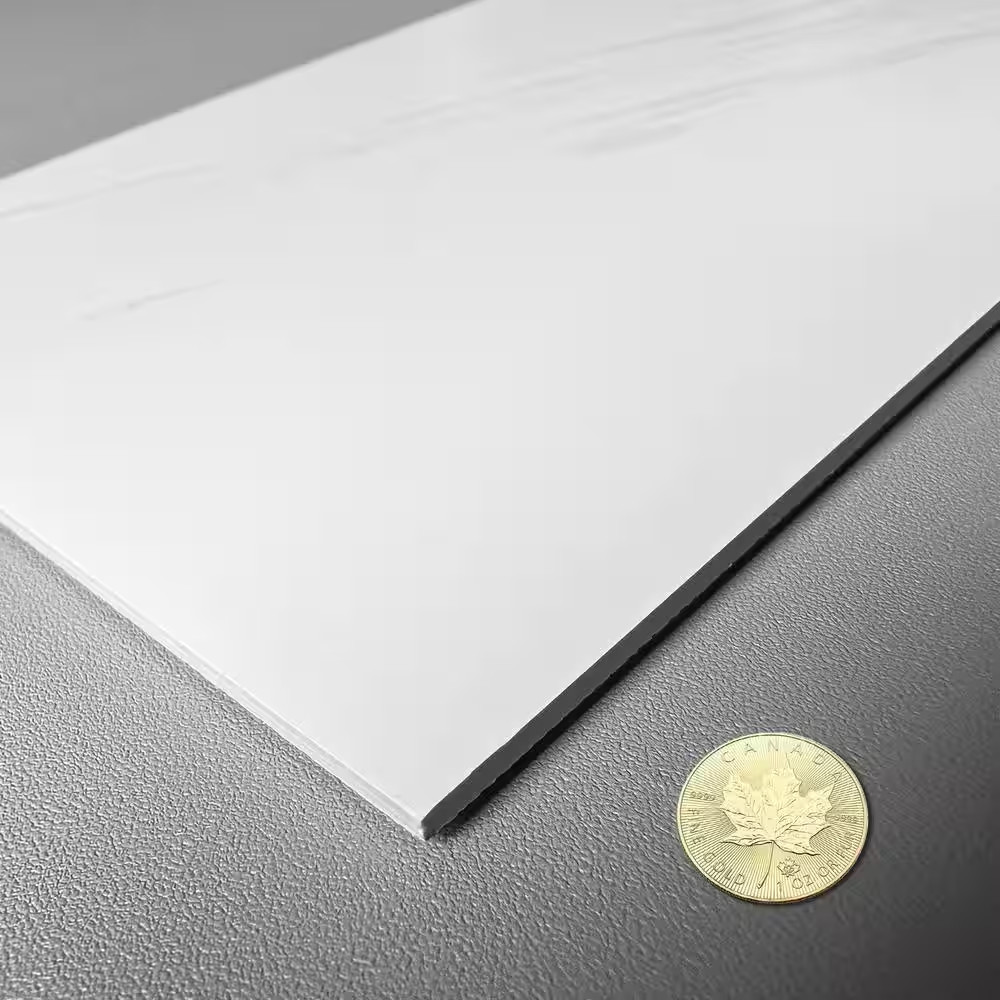 White Marble Plank 5 In. X 24 In, SPC Peel and Stick Backsplash Tile (0.8 Sq. Ft