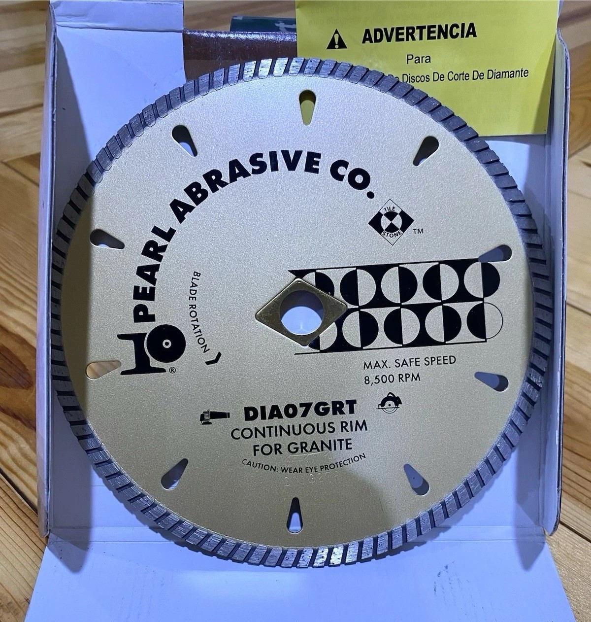 Pearl Abrasive Diamond Blade Granite 7”X .080”X 7/8” Dia 5/8 Adapter DIA07GRT