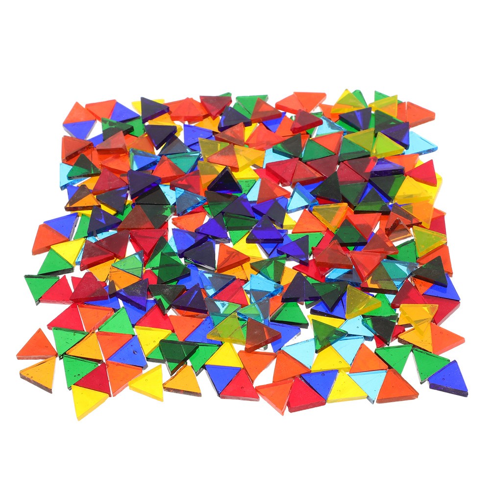 1 Set Reusable Mosaic Craft Tiles for DIY Art Iridescent Glass Pieces