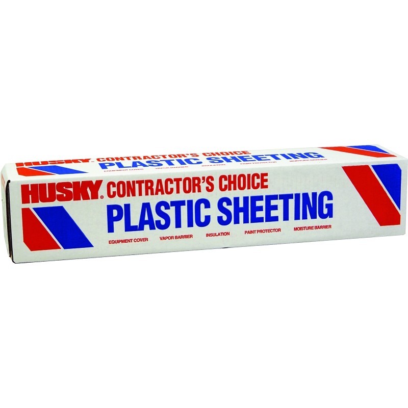 Poly-America SW404C Painter’s Sheeting, 100 ft L, 4 ft W, Clear