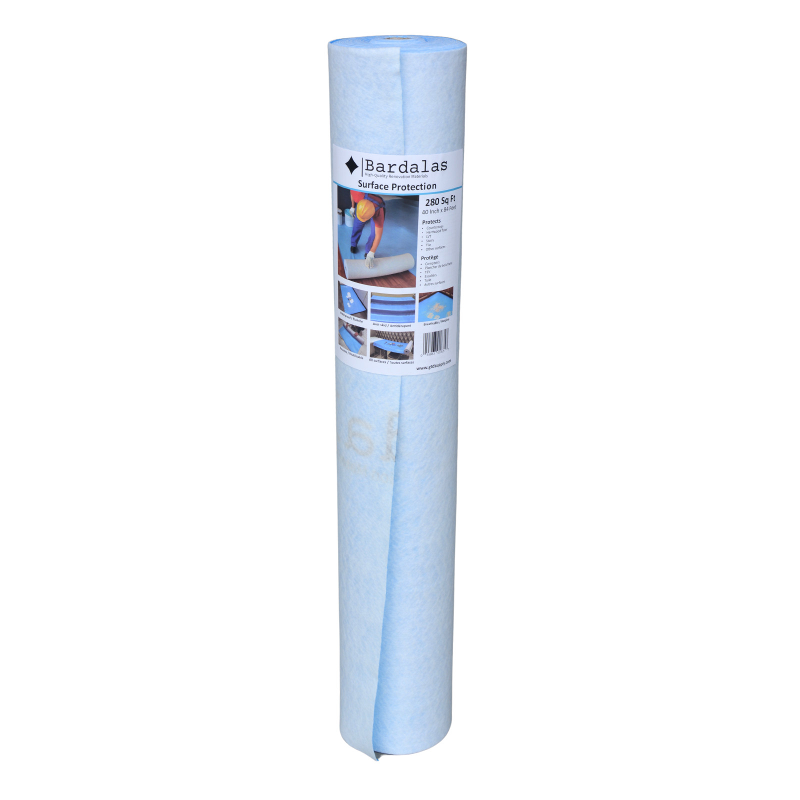 Bardalas Multipurpose Temporary Floor Protection Mat 40 In x 84 Ft Reusable Roll