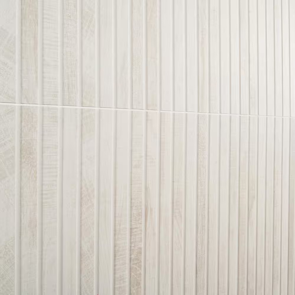 Montgomery Ribbon White 24 In. X 48 In. Matte Porcelain Floor and Wall Tile (15.
