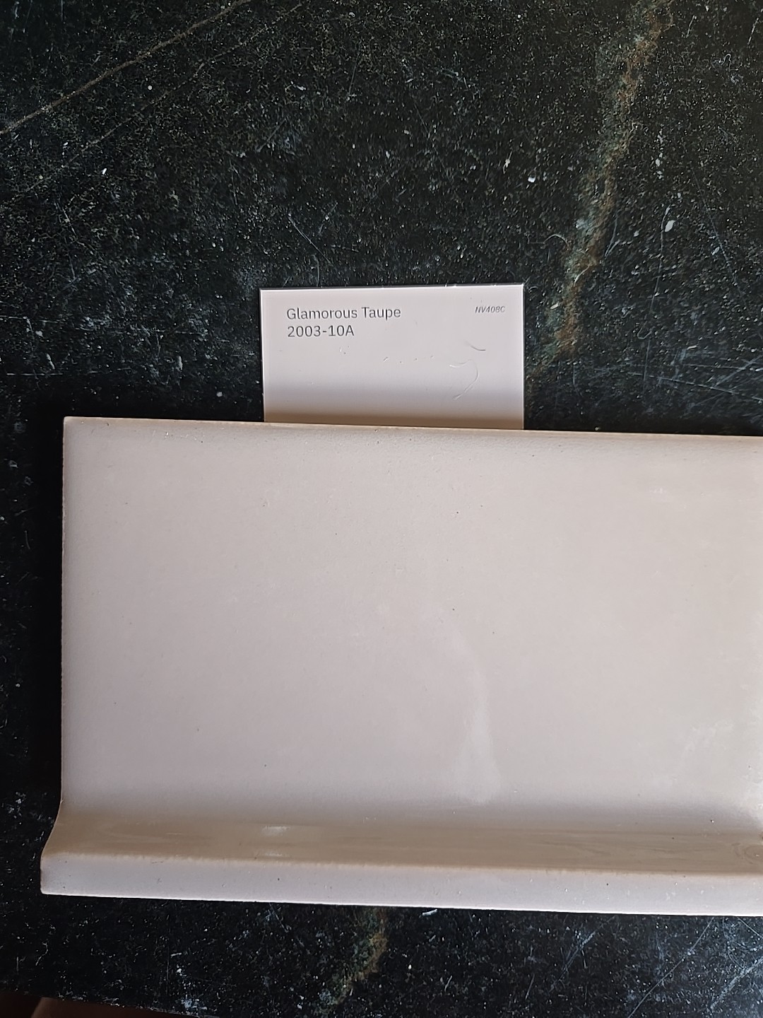 Vintage Ceramic Sand Tile Cove Base 6 1/8″ X 3 7/8″ NOS