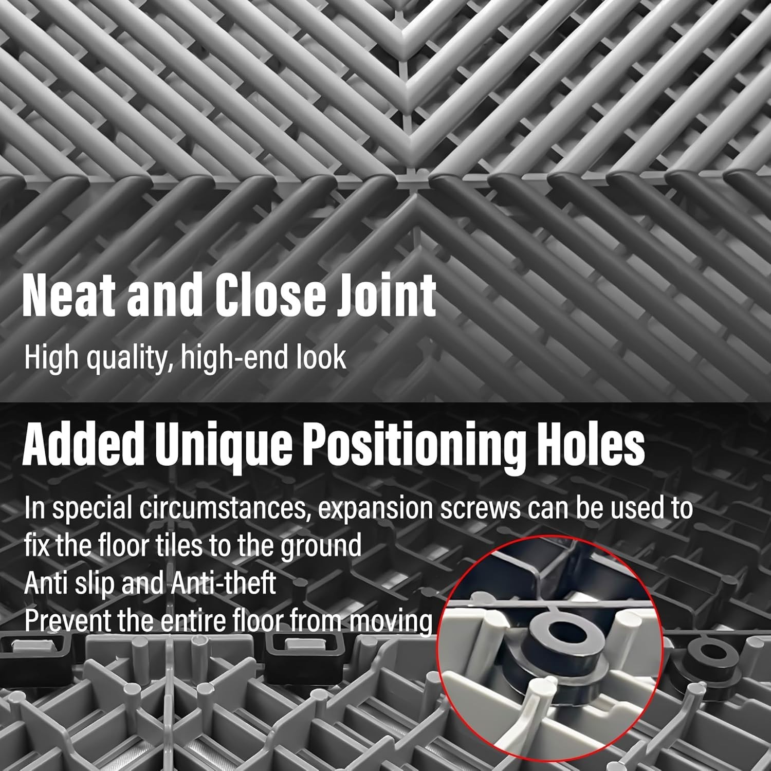 16″x16″ Interlocking Garage Floor Tiles – Easy Install with Drainage & Traction