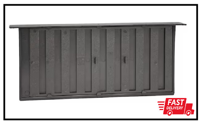16 In. X 8 In. Plastic Resin Slider Foundation Vent in Black