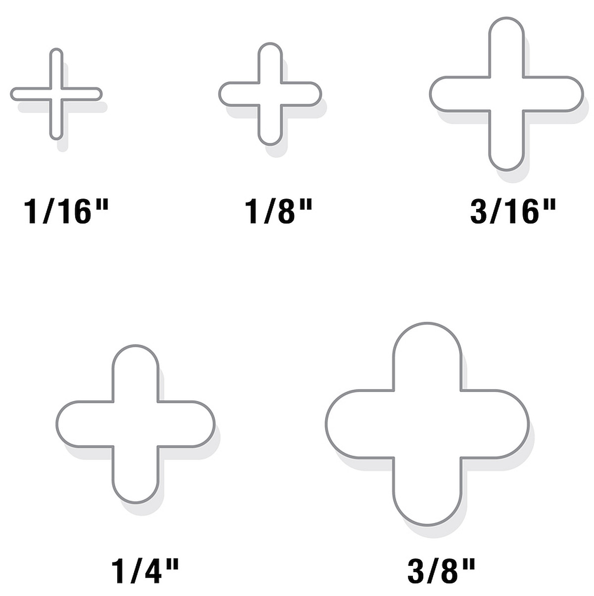 100 count TILE SPACERS 3/8″ 10 mm white tombstones fLeXiBLe PVC Cross QEP 10027Q