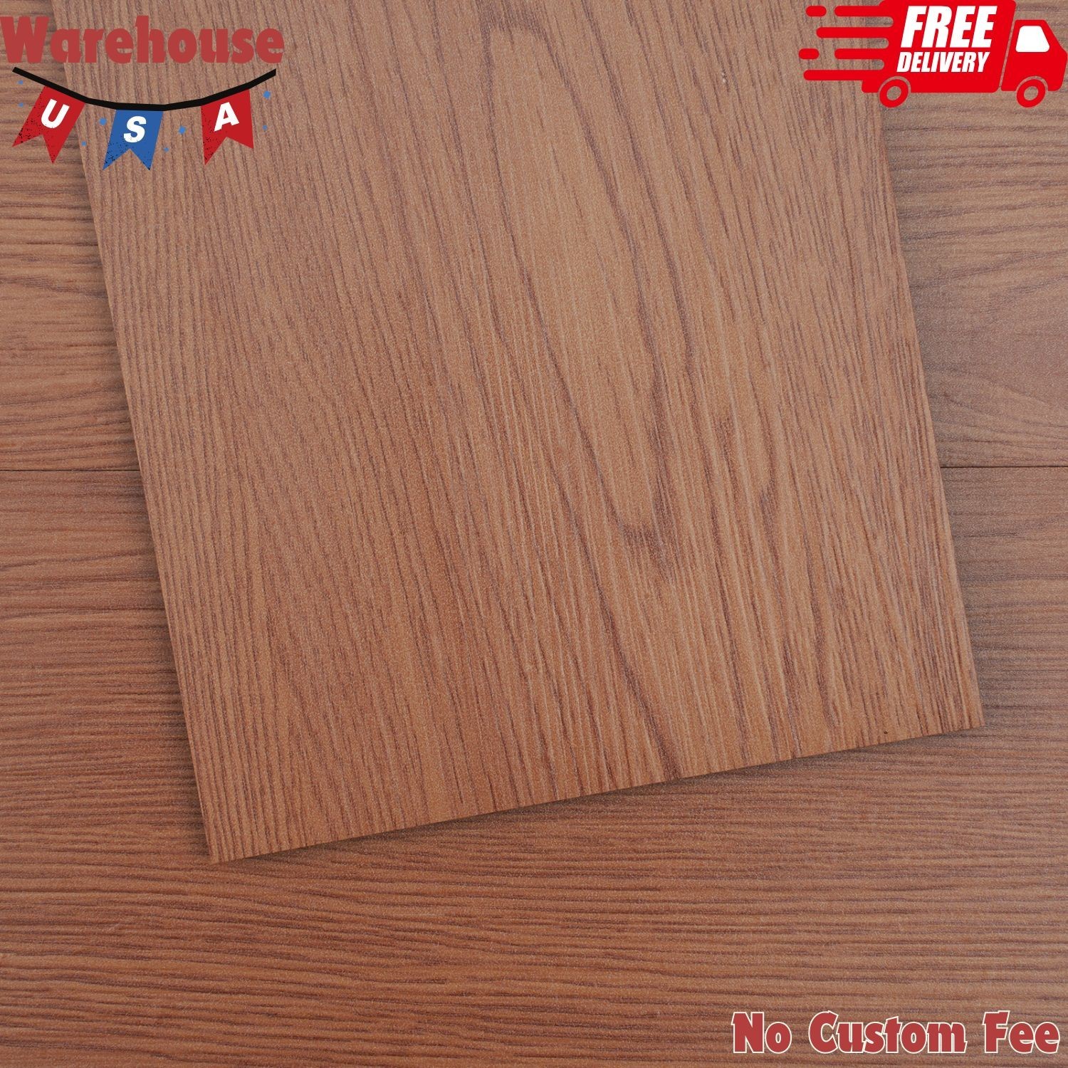 36 Pieces Self Adhesive Vinyl Floor Tiles Dark Brown Wood Grain 2.5mm Thick