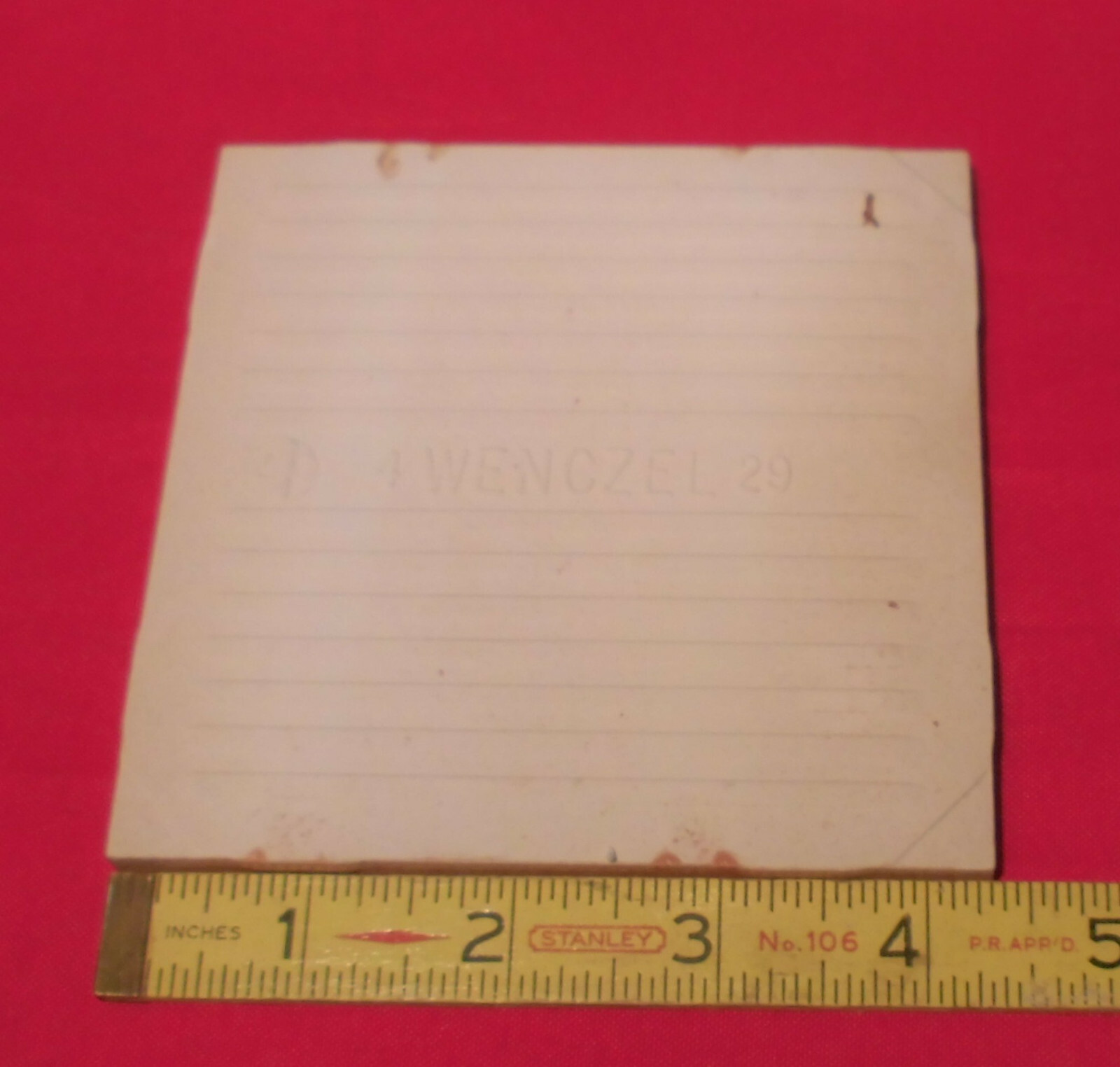 1 pc. Cinnamon – Light Brown: Glossy Ceramic Tile: Wenczel Co. 4-5/16″ NEW