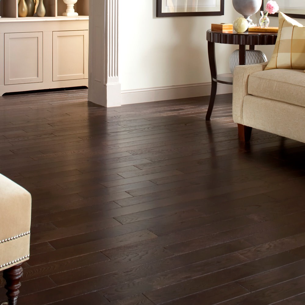 Mullican 182-WI-OA-4-D Williamsburg 4″W Wire Brushed Solid Oak – Black