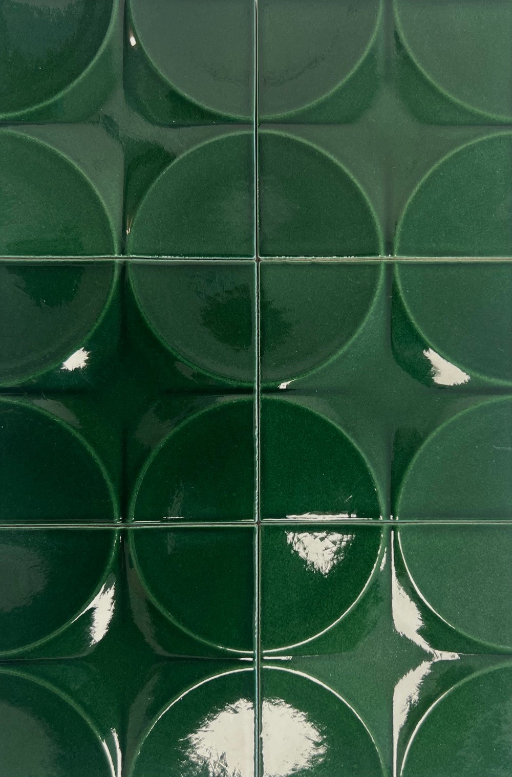 4×4 Wedgwood Virginia Crackle Olive Green Star Shaped Ceramic Wall Tile (1 SF)