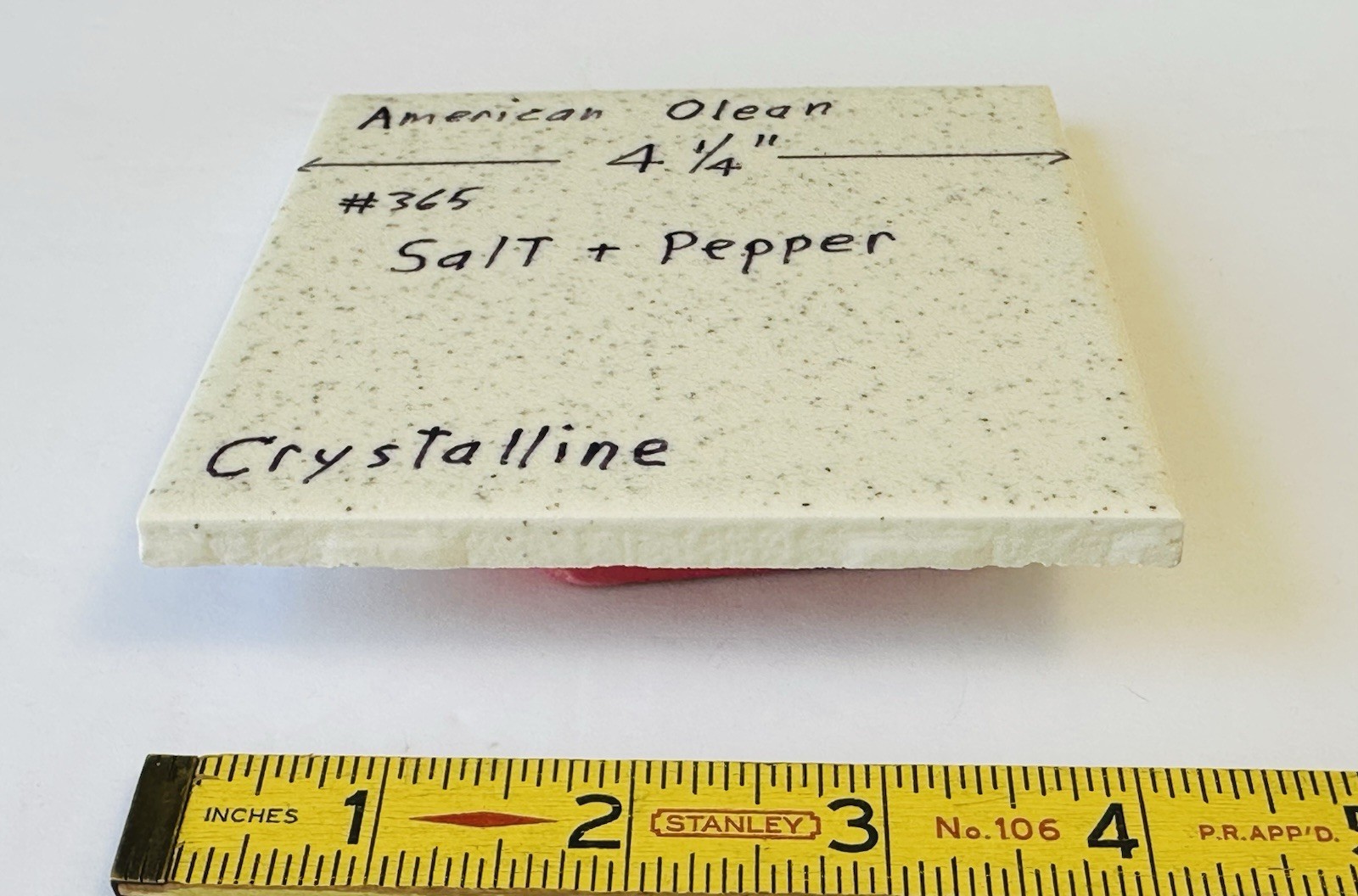 1 pc. Salt & Pepper: 4-1/4″ Crystalline Ceramic Tile by American Olean Co. NEW