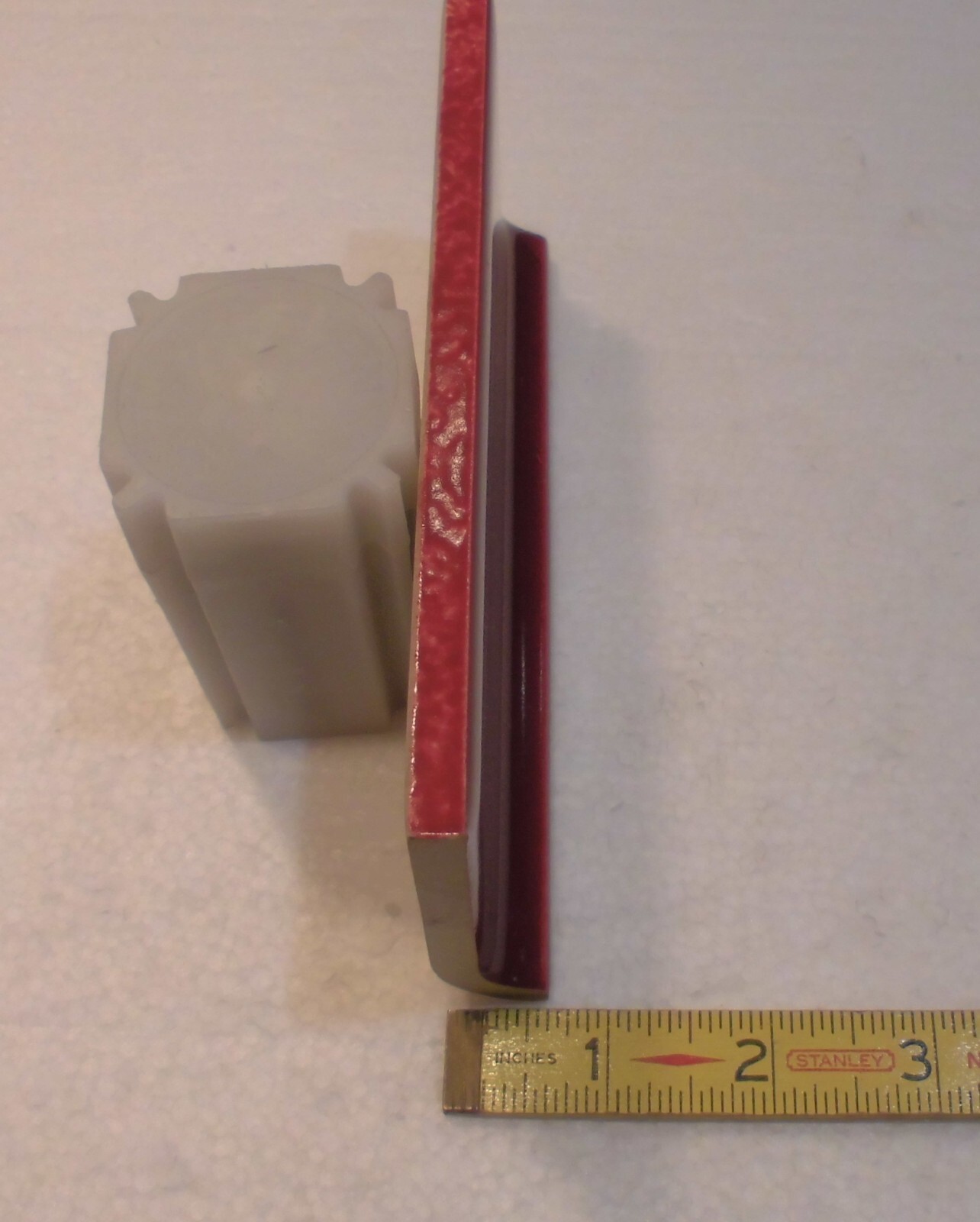 1 pc. Satin Gloss Burgundy: Flat Top base/cove Ceramic Tile: 2-3/4″ X 6-1/8″