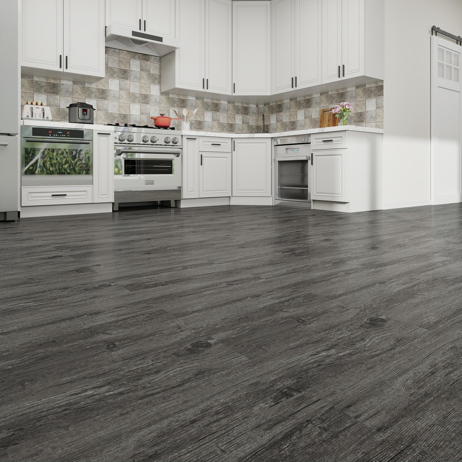 Peel and Stick Floor Tile, 54 Sq.Ft Self Adhesive Vinyl Flooring Plank, 36 Pi…