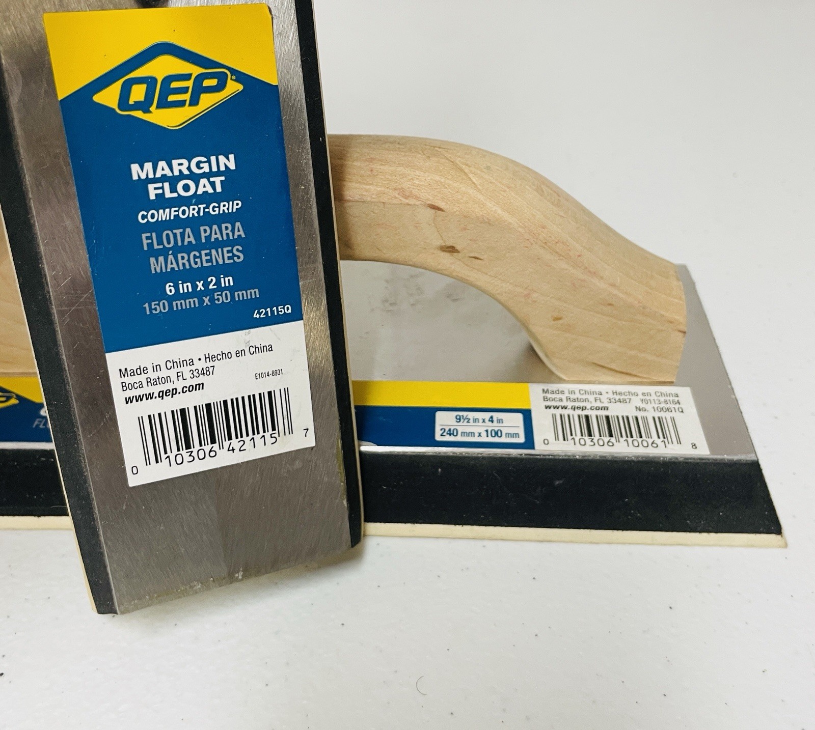QEP 4 in x 9.5 in Gum Rubber Grout Float & 6″ x 2″ Margin Float