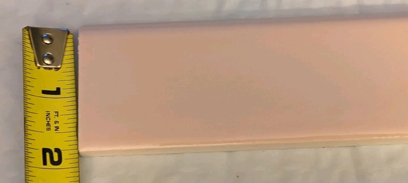 Glossy USA 2″ X 6″ Peach Coral Light Pink Reclaimed Robinson Bullnose New