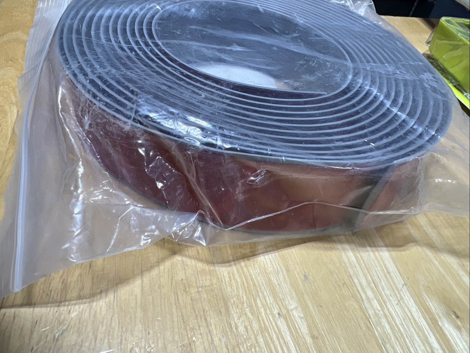 1.5 In x 16.4 Ft Self-Adhesive PVC Floor Transition Strip Grey Wood Grain