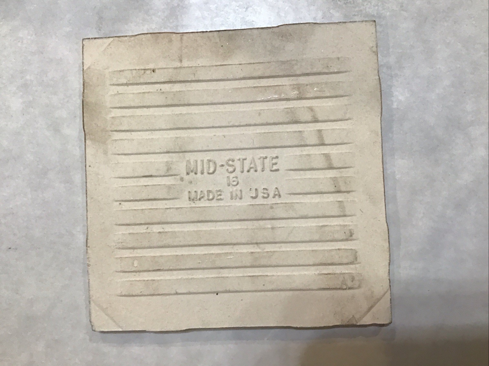 Mid State 4 3/8 White Tile With Black Speckles