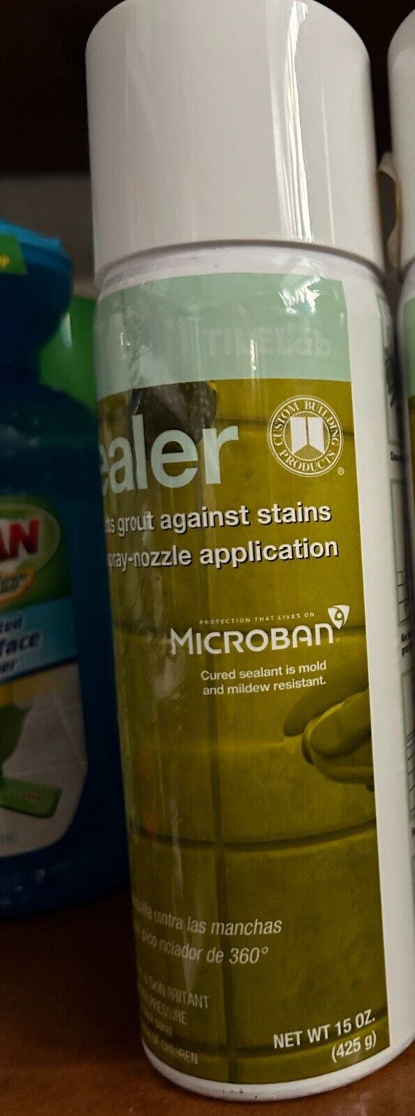 New Custom Building Products TileLab 15 oz Aerosol Grout Sealer w Microban