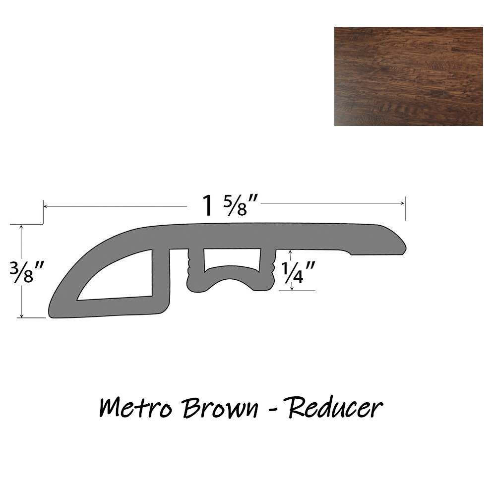 PRODURA Metro Brown Waterproof 22mil Click Luxury Vinyl Plank 48″x7-3/8″x6mm