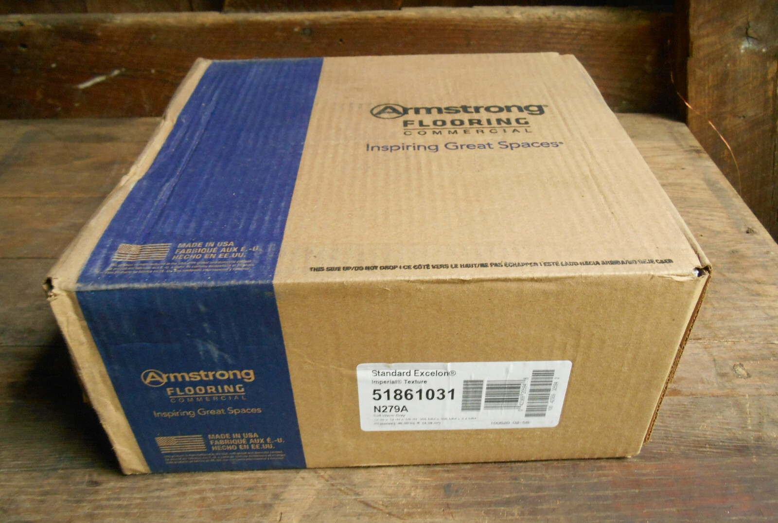 Armstrong Excelon Commercial Floor Tile Soft Warm Gray 12″x12″ Case of 45 Pcs.