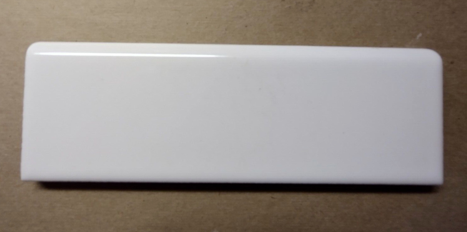 1 Tile MCT USA 6-1/8″ Gloss Off White Cream Bullnose Ceramic Wall Vintage