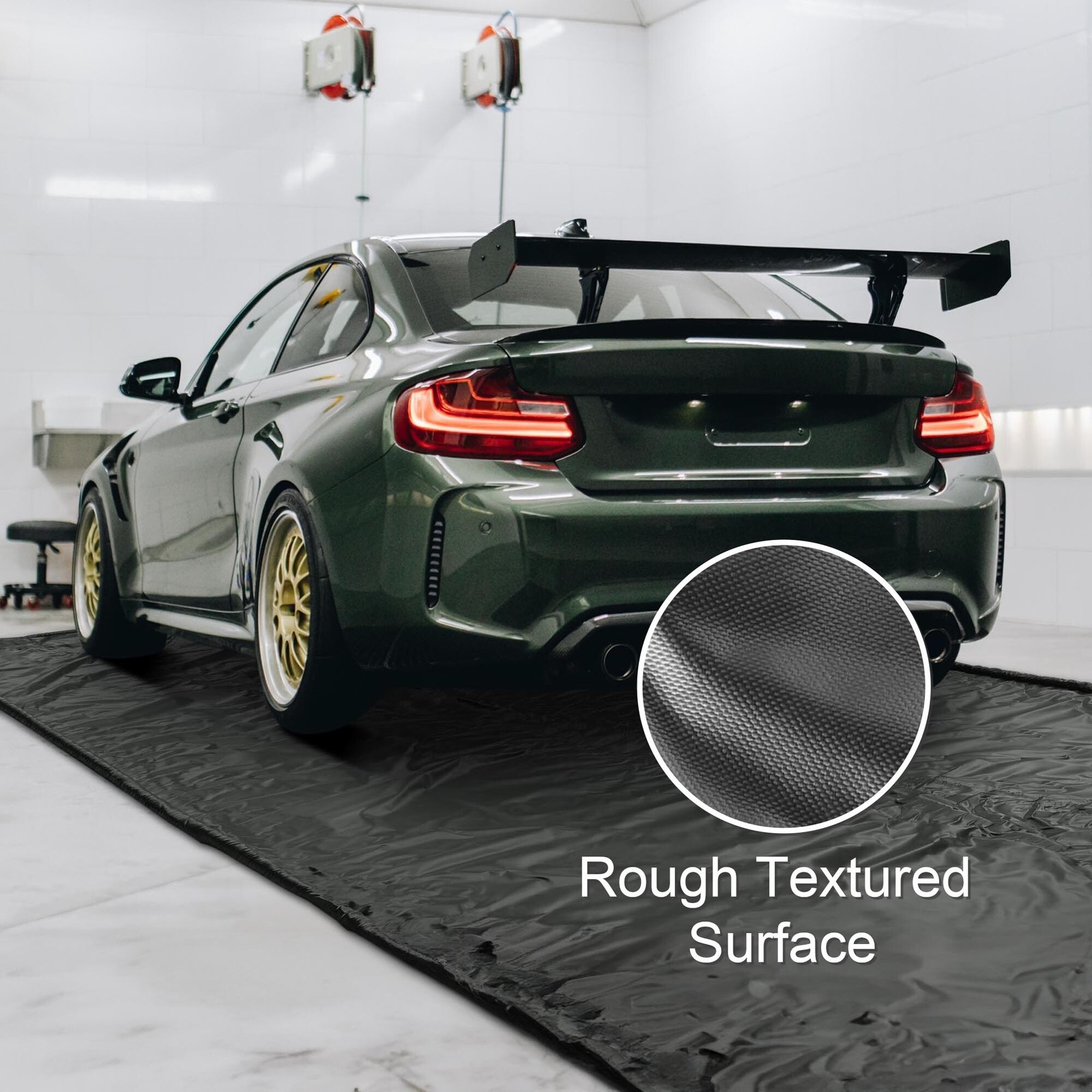 Containment Mat Garage Floor Mat for SUV Snow Mud Rain Compact Size 8’6″x20′