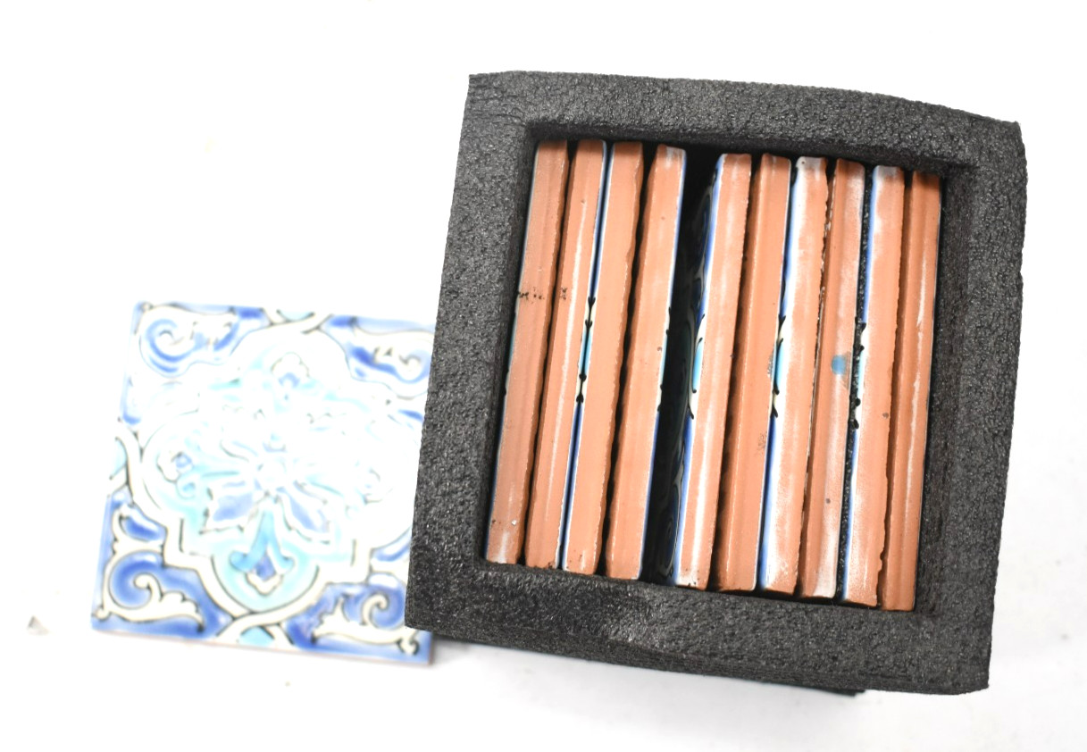 10 Doremail Decorative Hand Printed Ceramic Tiles 4″x4″ Replacement Home Decor