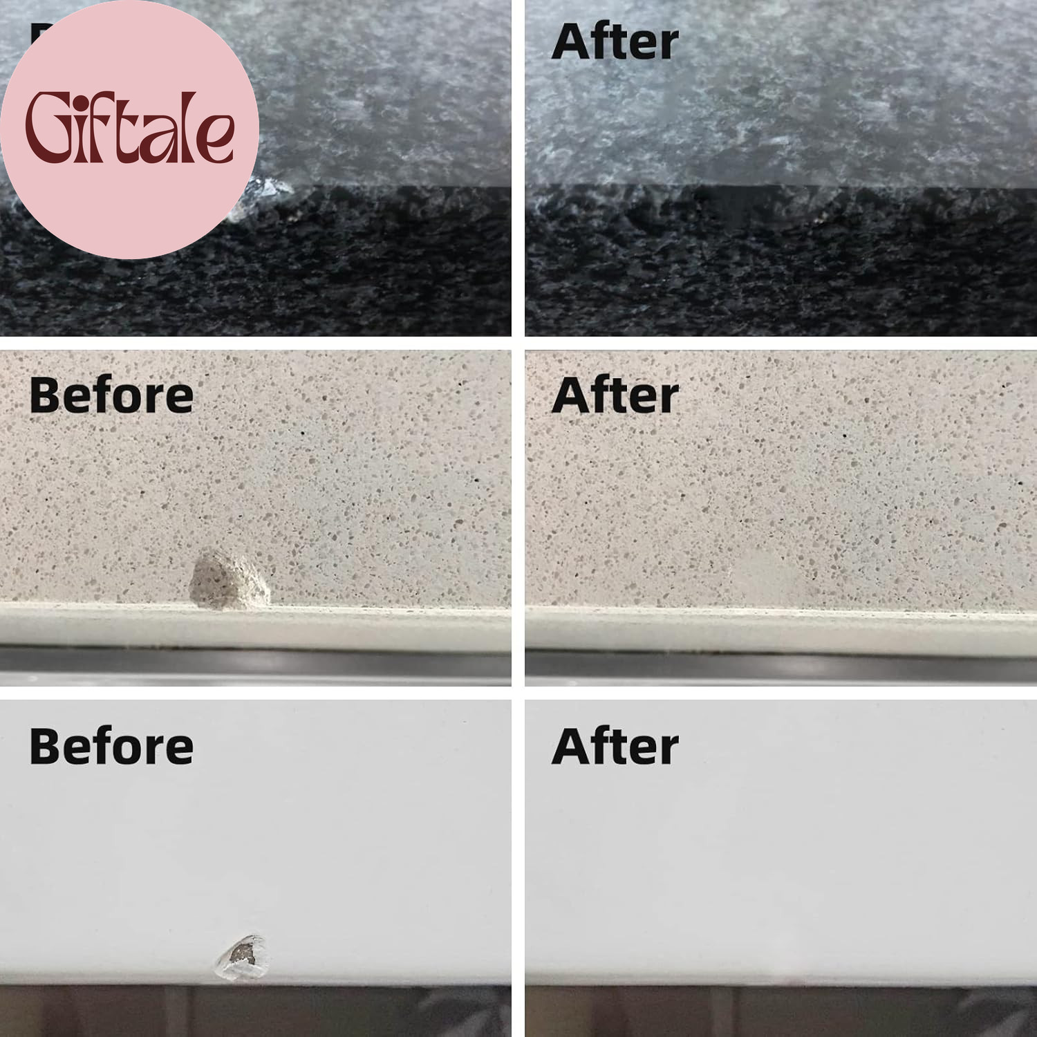 Marble and Granite Repair Kit Porcelain Marble Stone and Quartz Countertops Repa