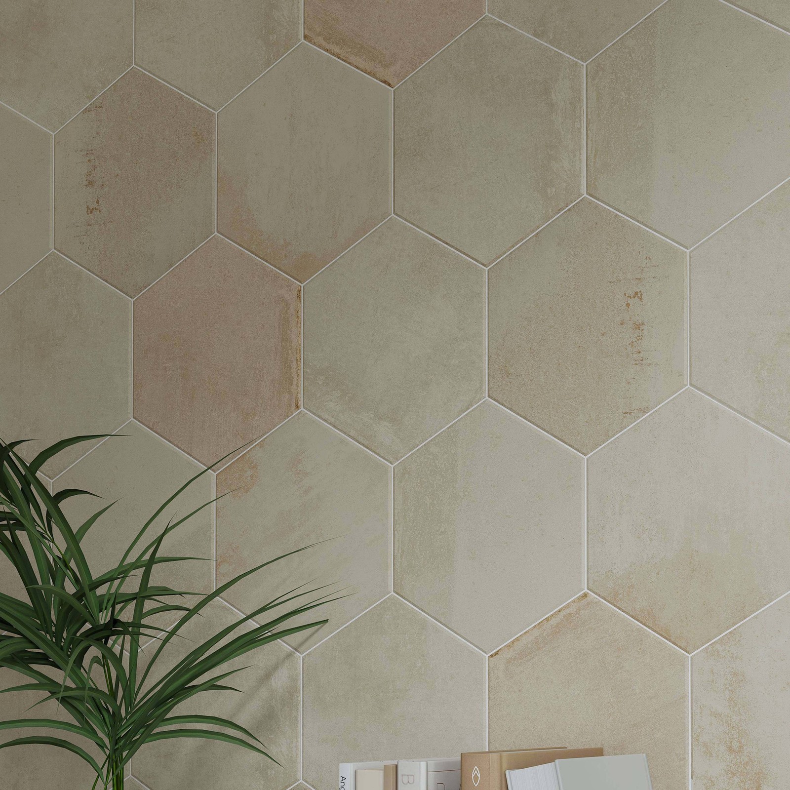 Cruz Bay Studio MKT61138 Arcadian – 9″ x 10″ Geometric Wall Tile – Desert Sands