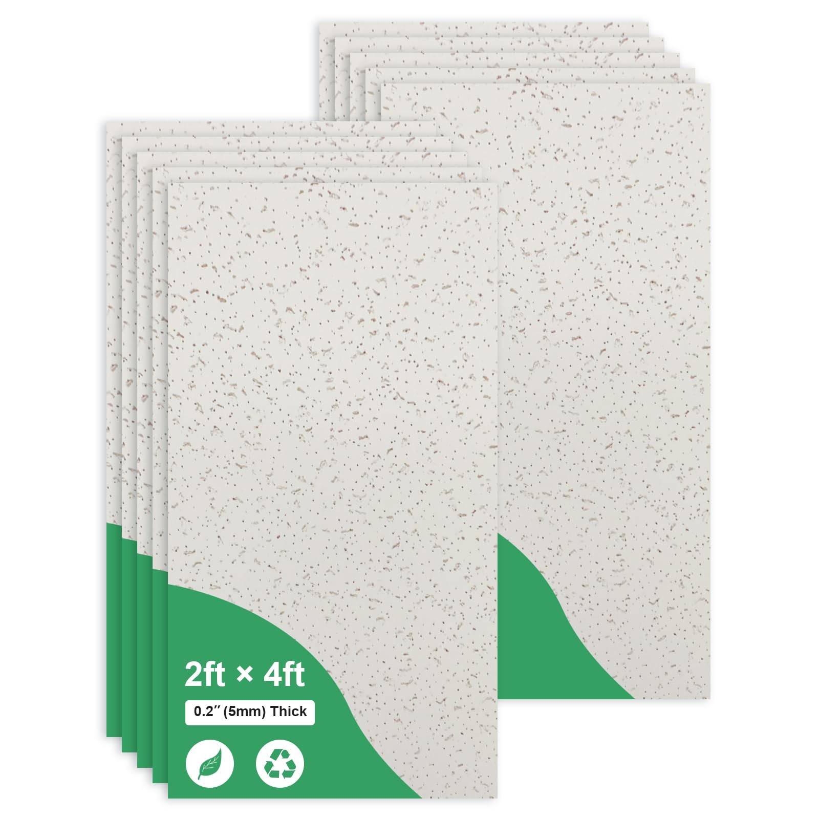Gigrwiin 2ft x 4ft Printed Pro Ceiling Tiles – PVC Ceiling Panel 24 x 48in –