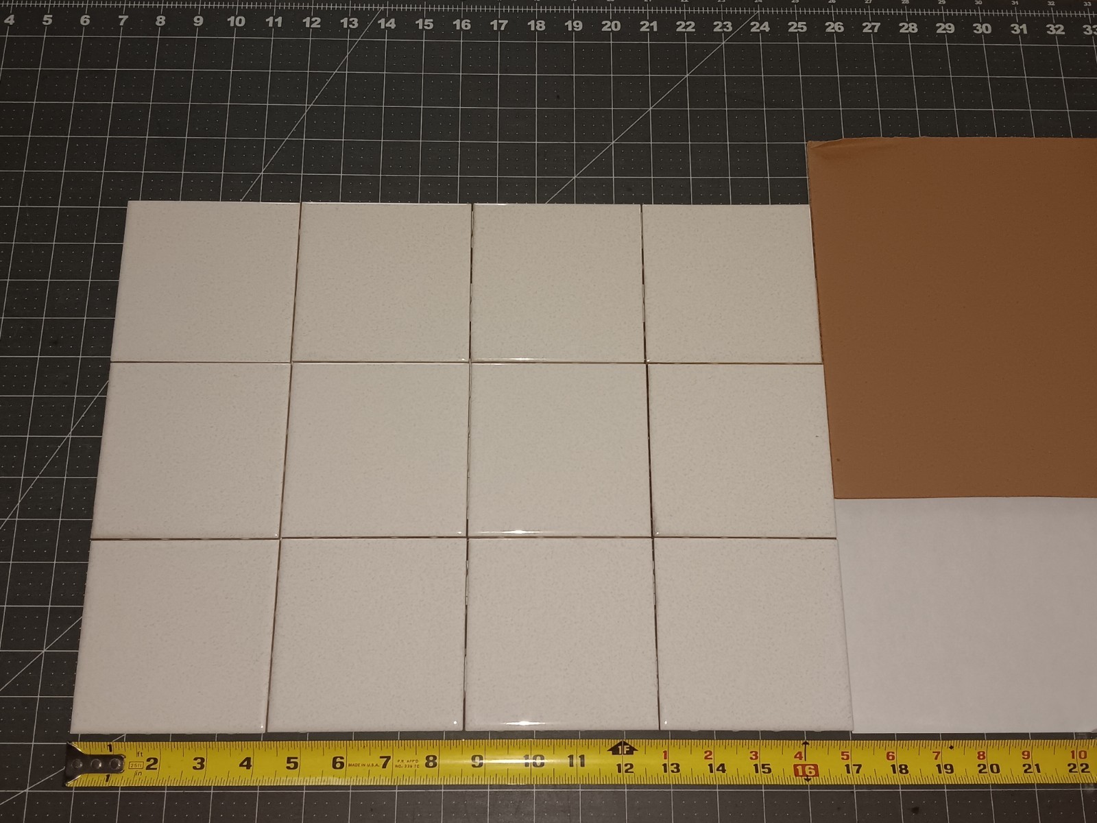 Lot of 12 pcs. Salt & Pepper / Kitchen & Bath new old stock Ceramic Tile JAPAN