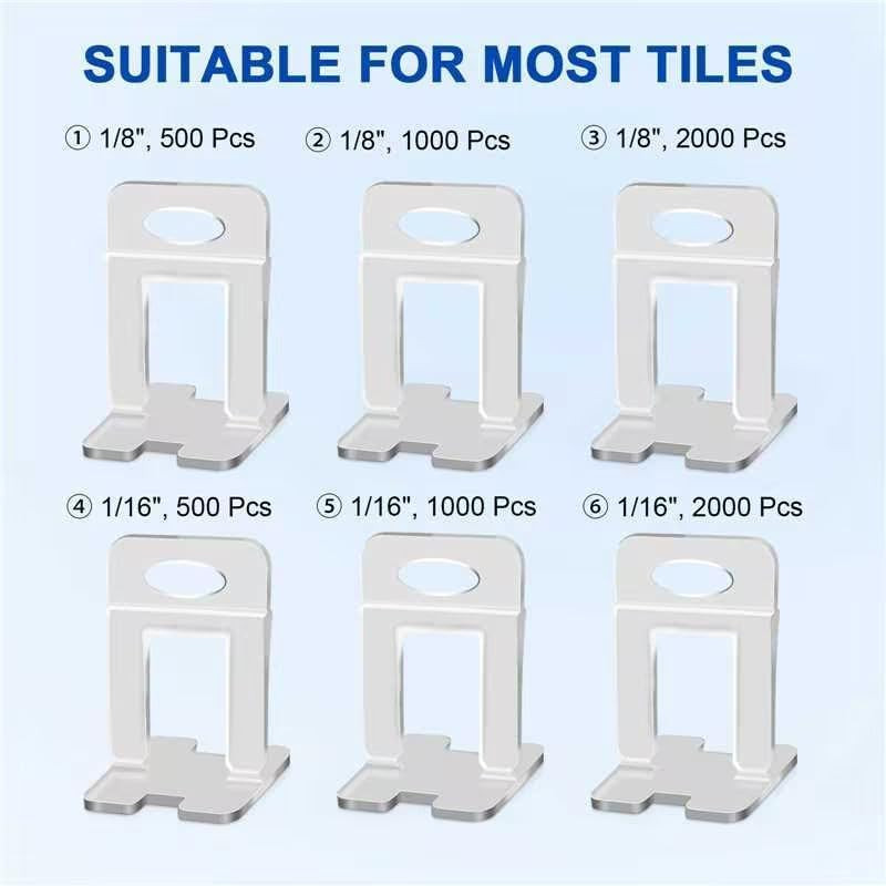 DGSL Tile Leveling System, 4650-Piece 1/16″ Tile Spacers Clips Tile Tools, Tile