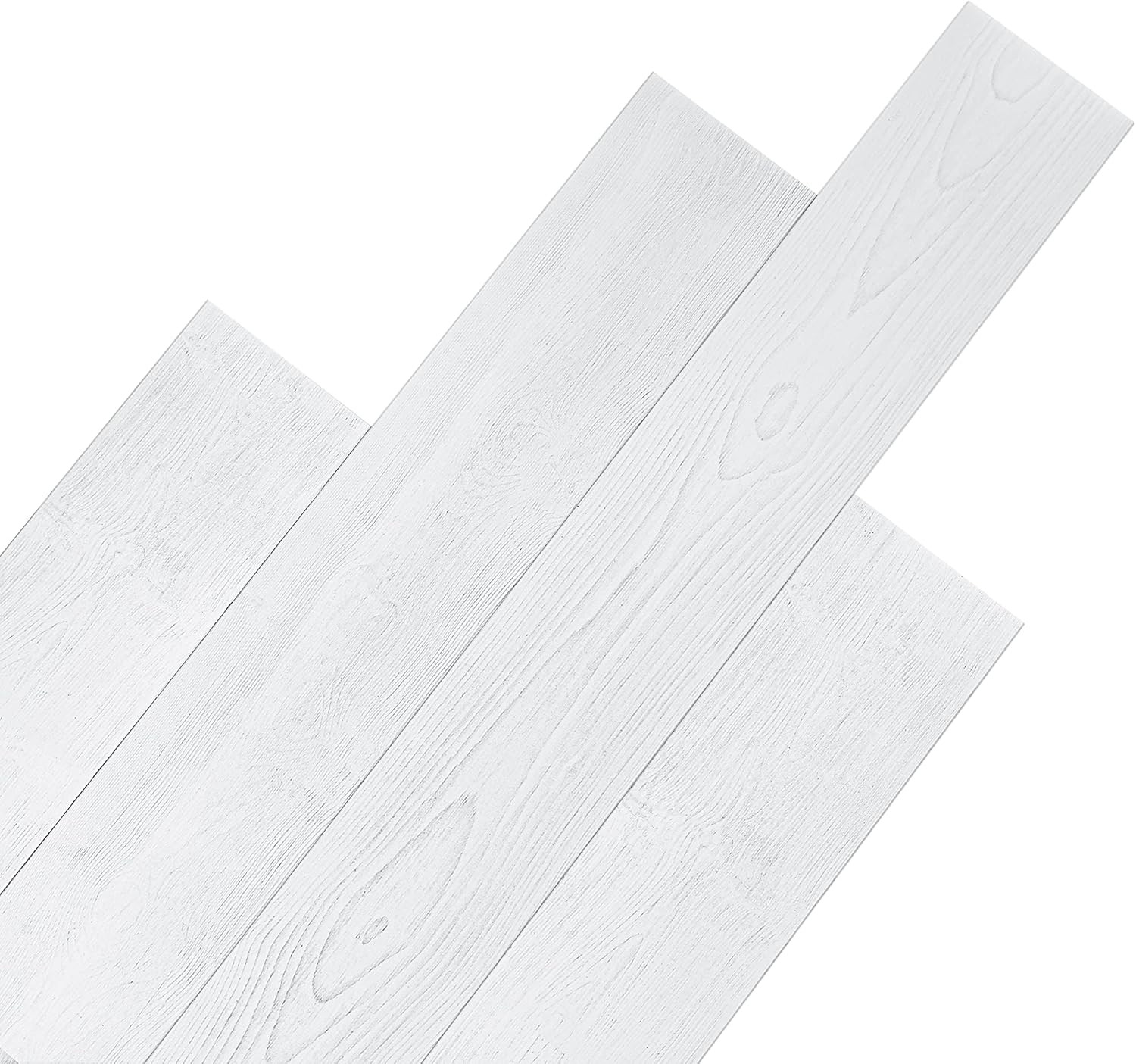 Peel and Stick Real Wood White Shiplap Wall Planks – 10 Pieces, 12.5 Sq Ft