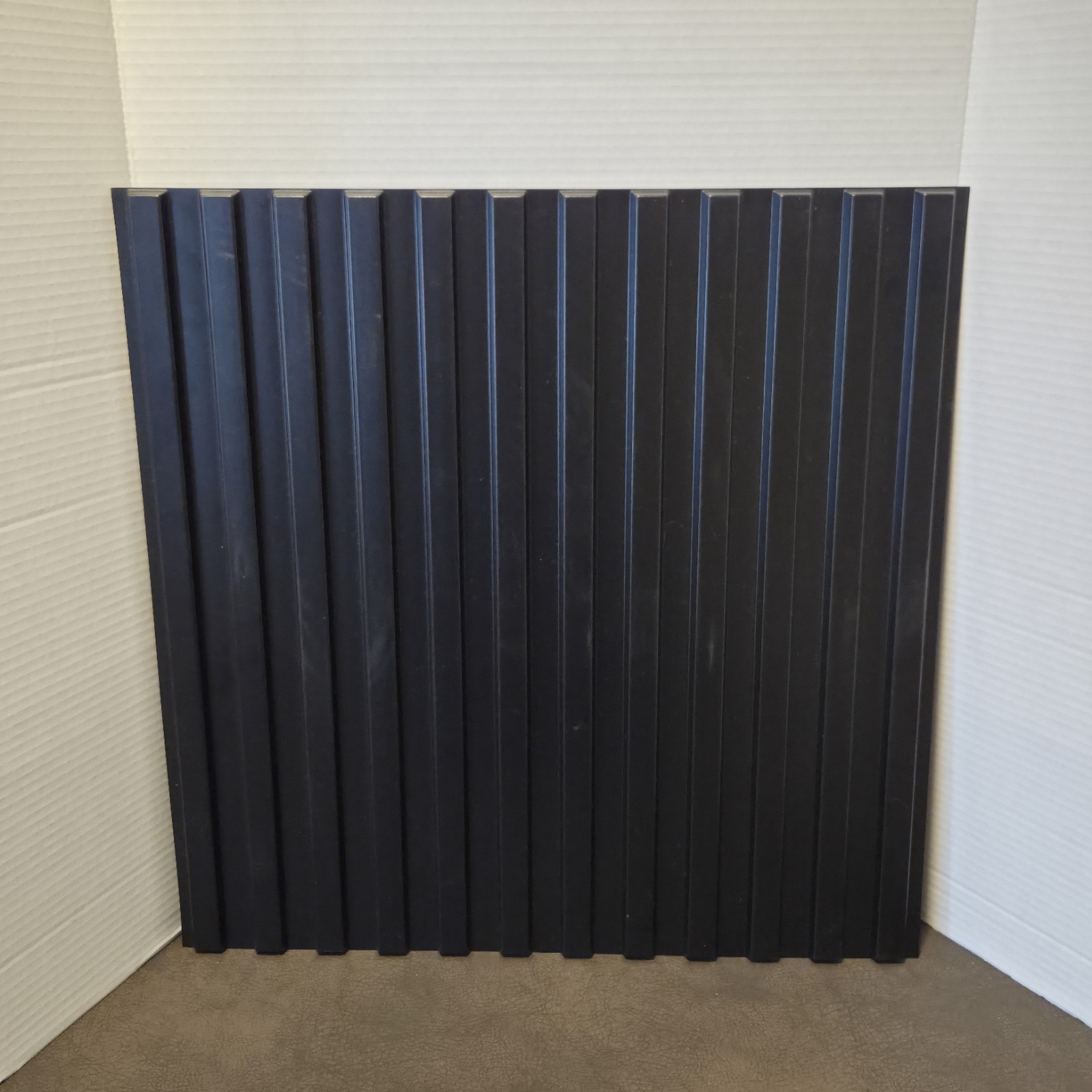Art3d 3D Wall Panels Black Slat Fluted PVC Textured Tile Backsplash Accent Wall