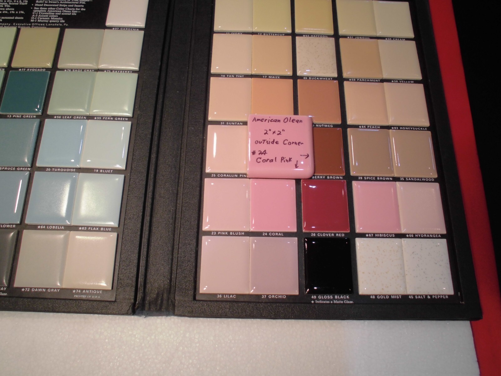 1 pc. Coral Pink: 2″ X 2″ X 5/16″ Glossy Ceramic Surface Bullnose Corner Tile