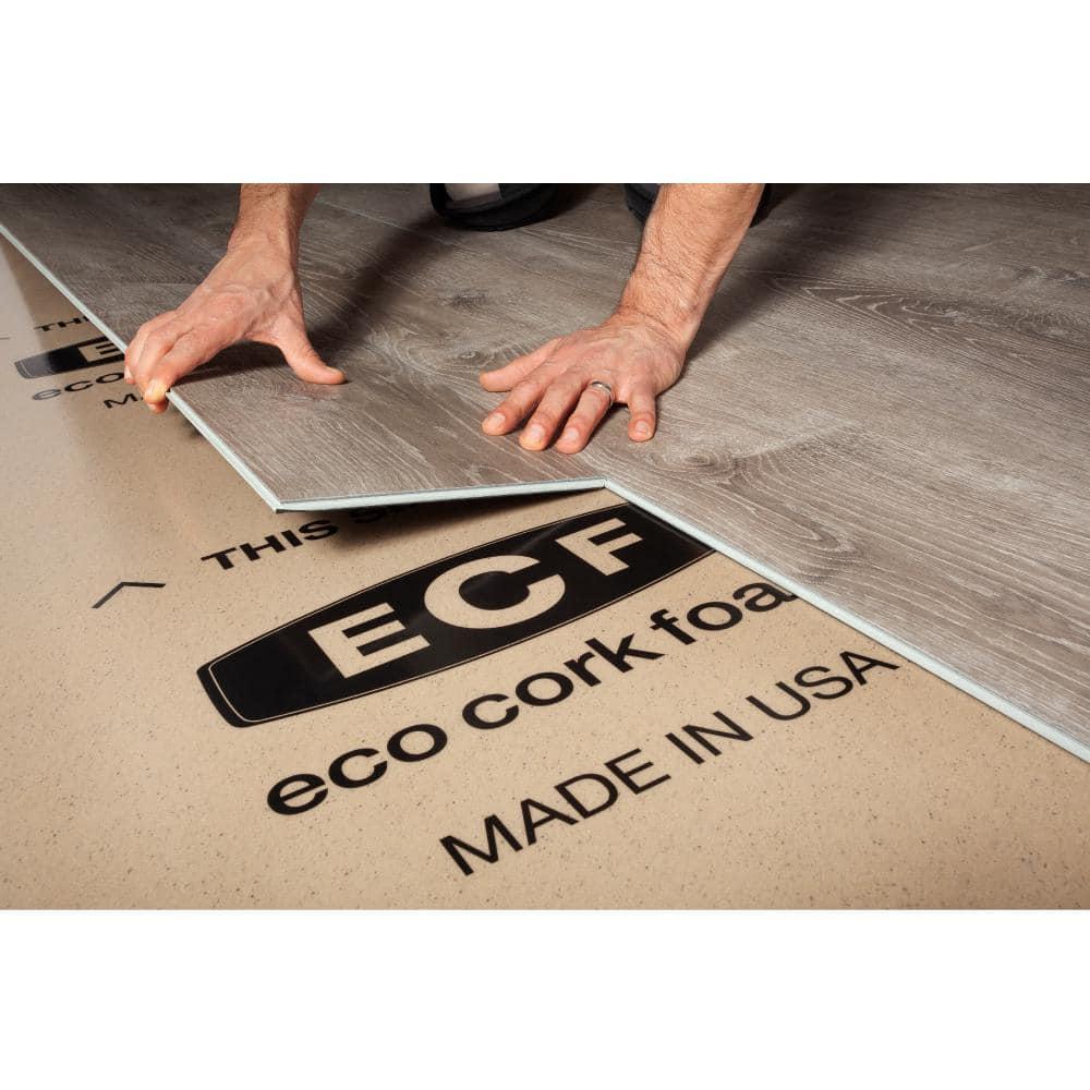 Eco Cork Foam Waterproof Underlayment Tan Antimicrobial Attached Vapor Barrier