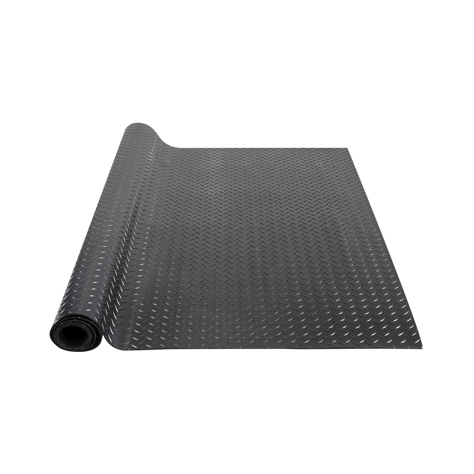 Diamond-Plate SBR Rubber Flooring Roll 3mm x 4ft x 6ft, Waterproof & Grip-Backed
