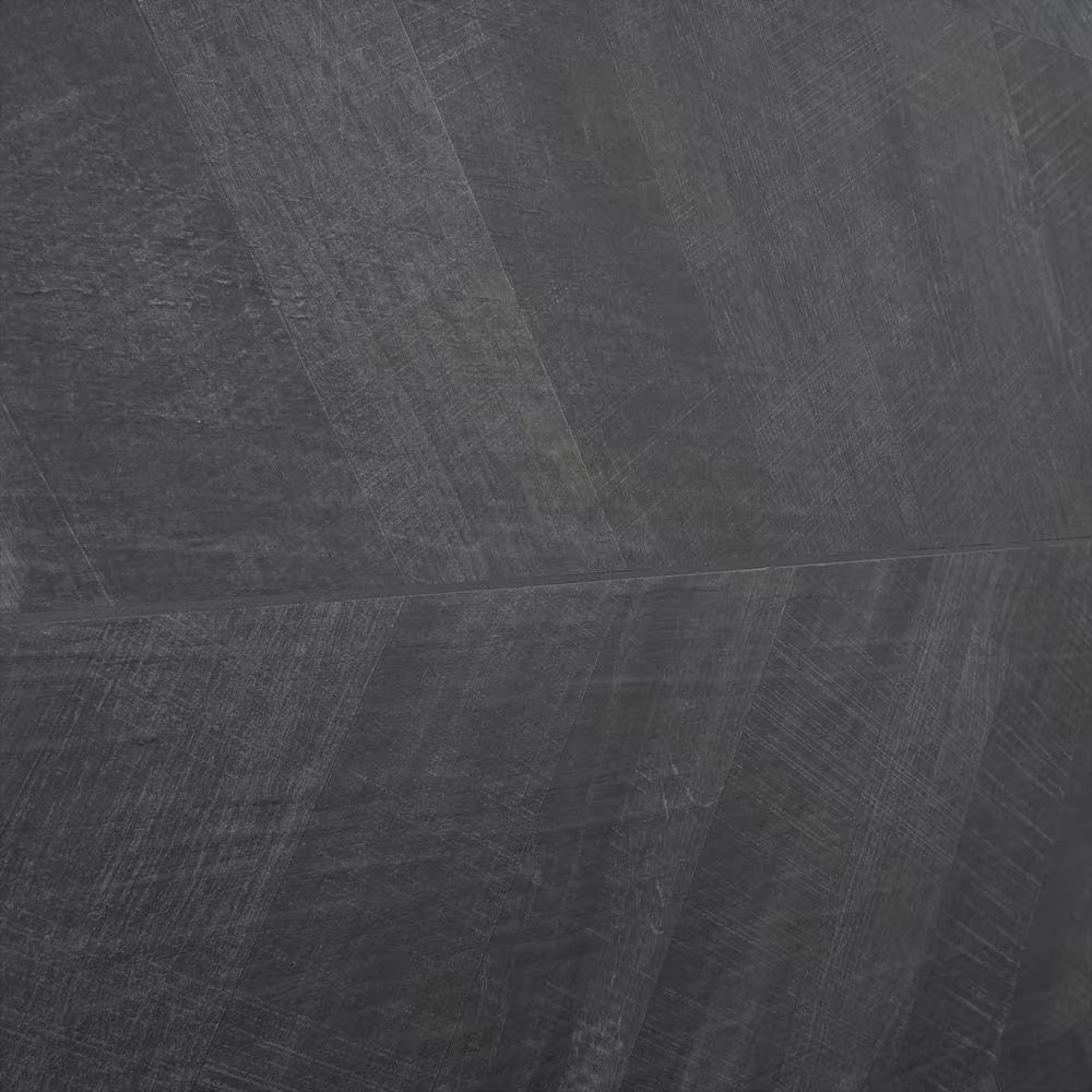 Montgomery Chevron Black 24 In. X 48 In. Matte Porcelain Floor and Wall Tile (15