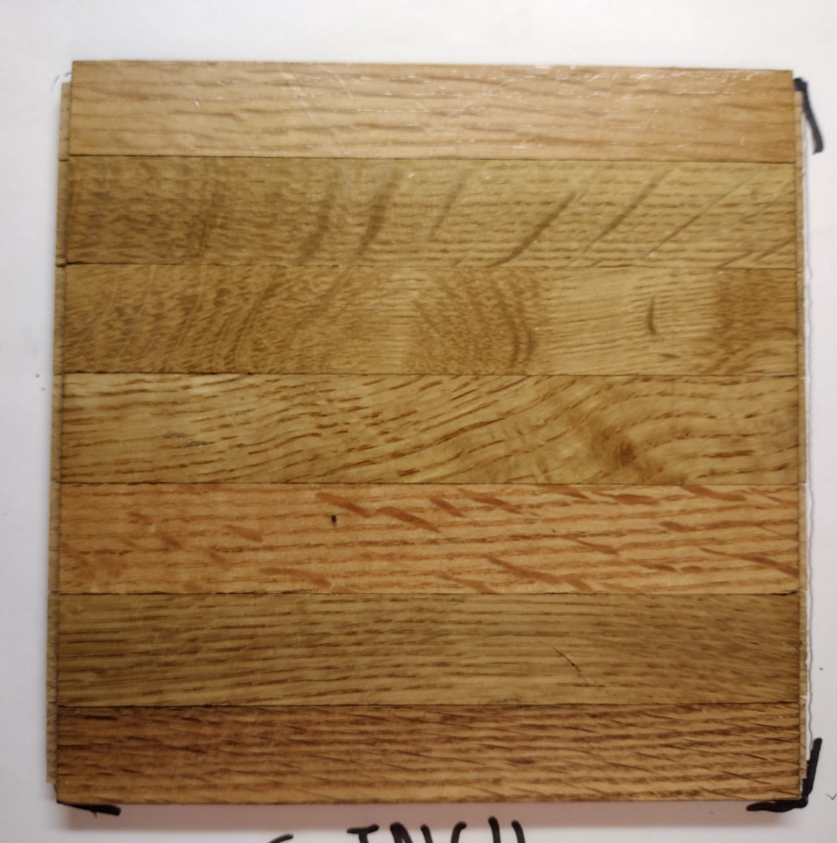 1 Bruce 6″x6″ Square 5/16″ Light Natural Oak Parquet Tile AHS100 Desert 7 Finger