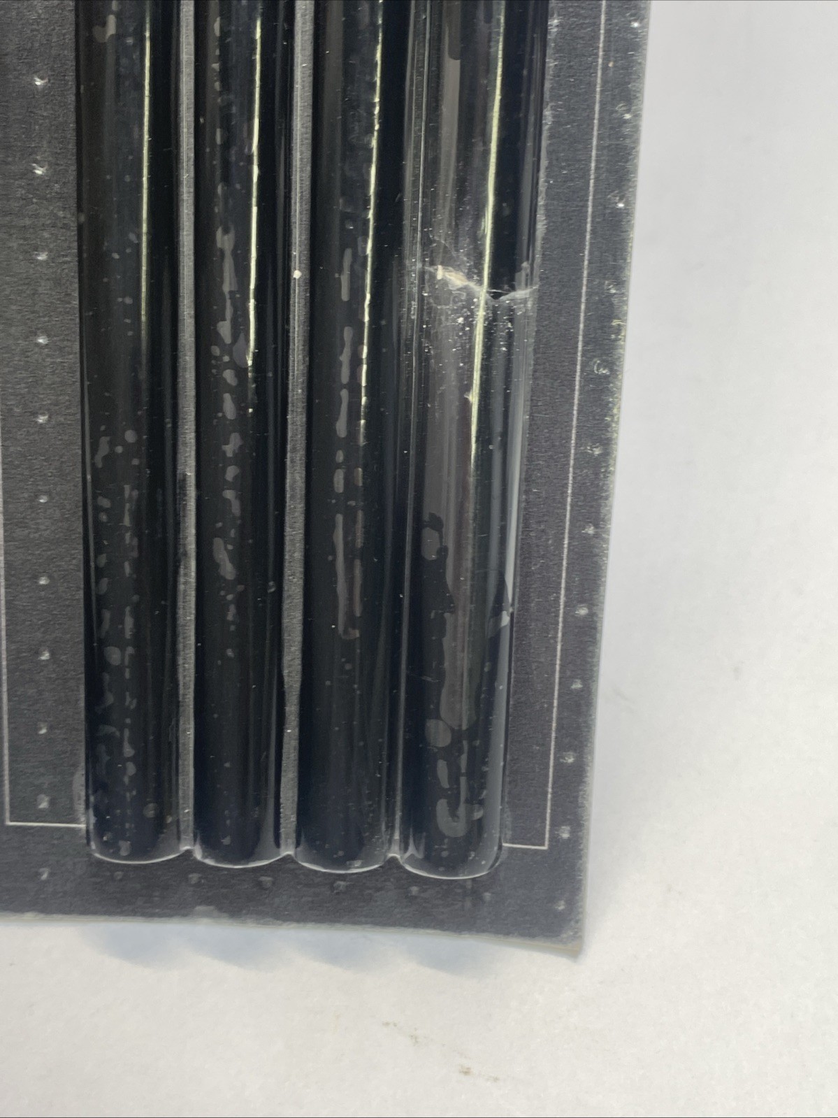 New Lot Of 3 Mohawk Jolly Gloss Black 1/2″ x 12″ Ceramic Wall Tile Trim 4 Pc